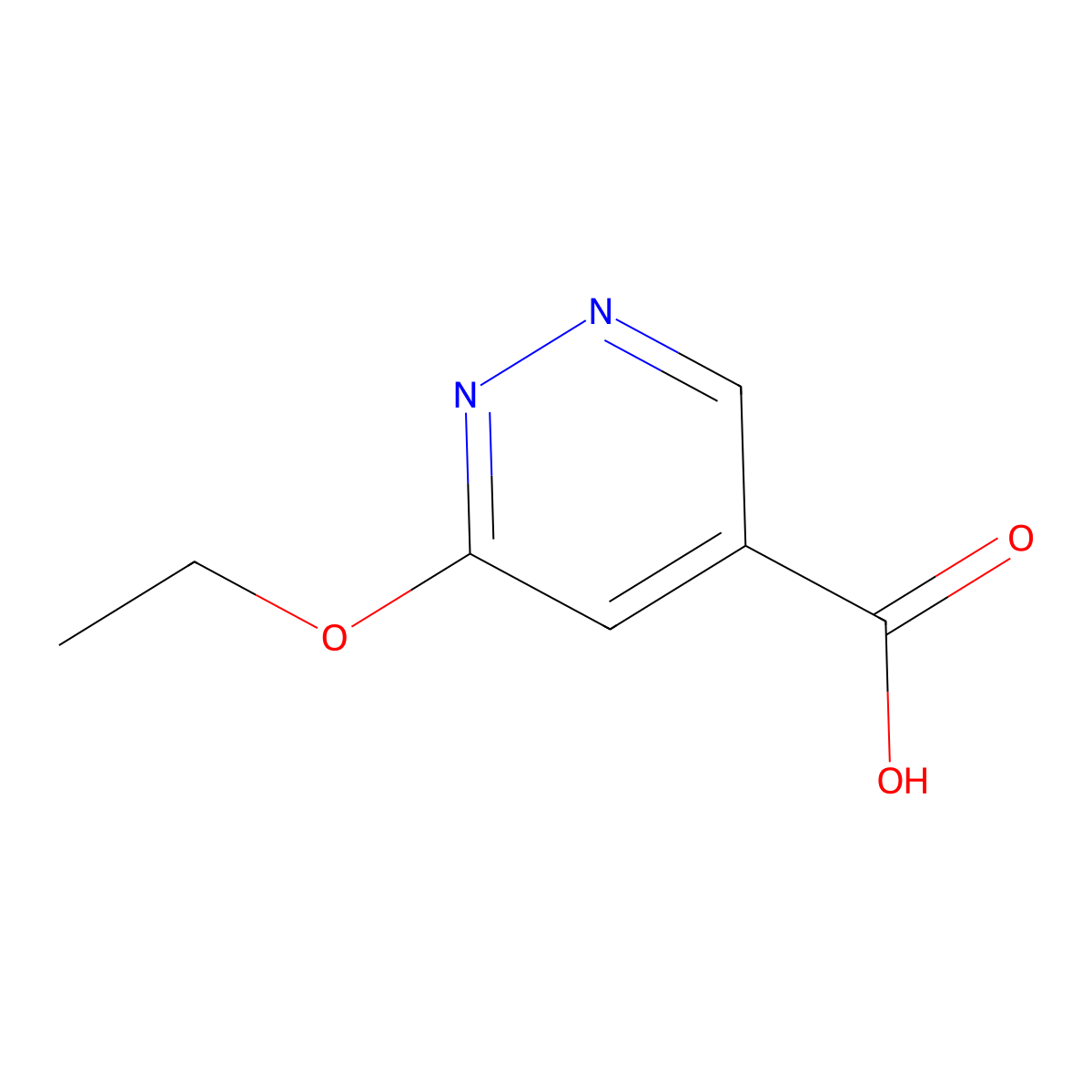6-Ethoxypyridazine-4-carboxylic acid molecular structure, CAS 1437482-78-4