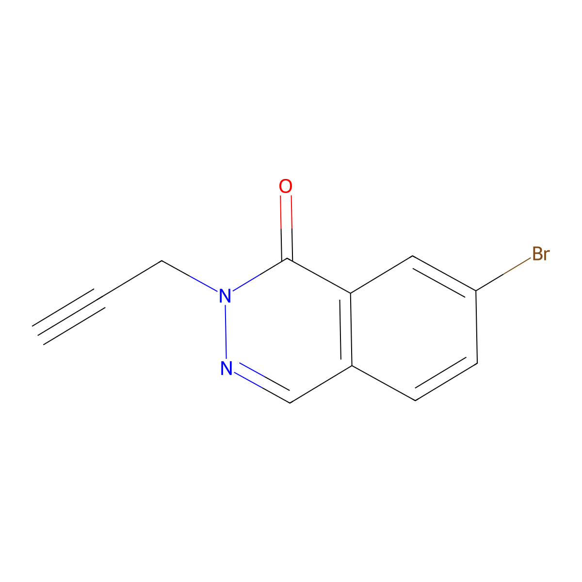 7-Bromo-2-(prop-2-yn-1-yl)phthalazin-1(2H)-one molecular structure, CAS 1437483-38-9
