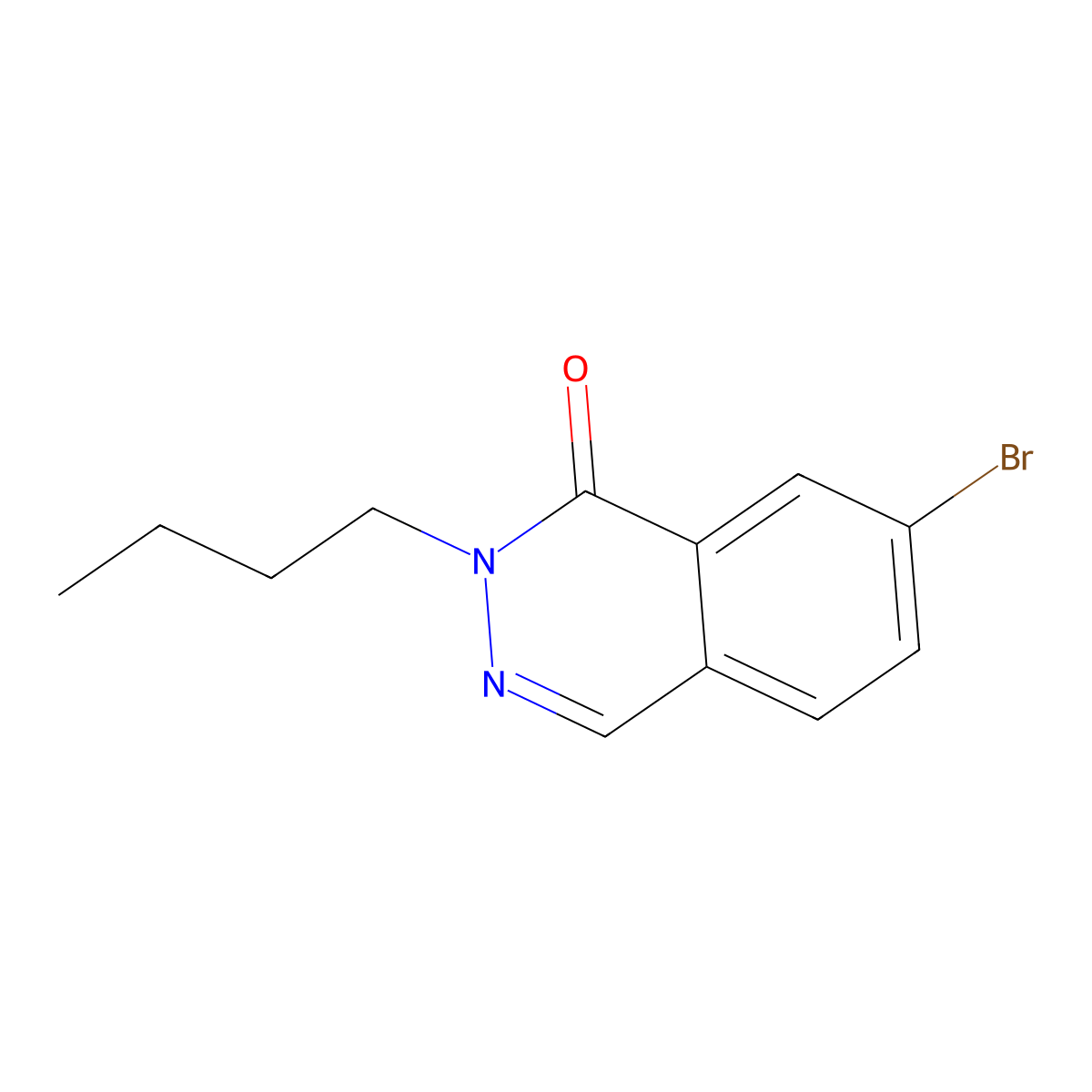 7-Bromo-2-butylphthalazin-1(2H)-one molecular structure, CAS 1437484-58-6