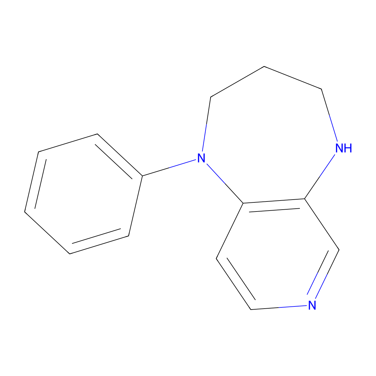 1-Phenyl-2,3,4,5-tetrahydro-1H-pyrido[3,4-b][1,4]diazepine molecular structure, CAS 1437485-20-5