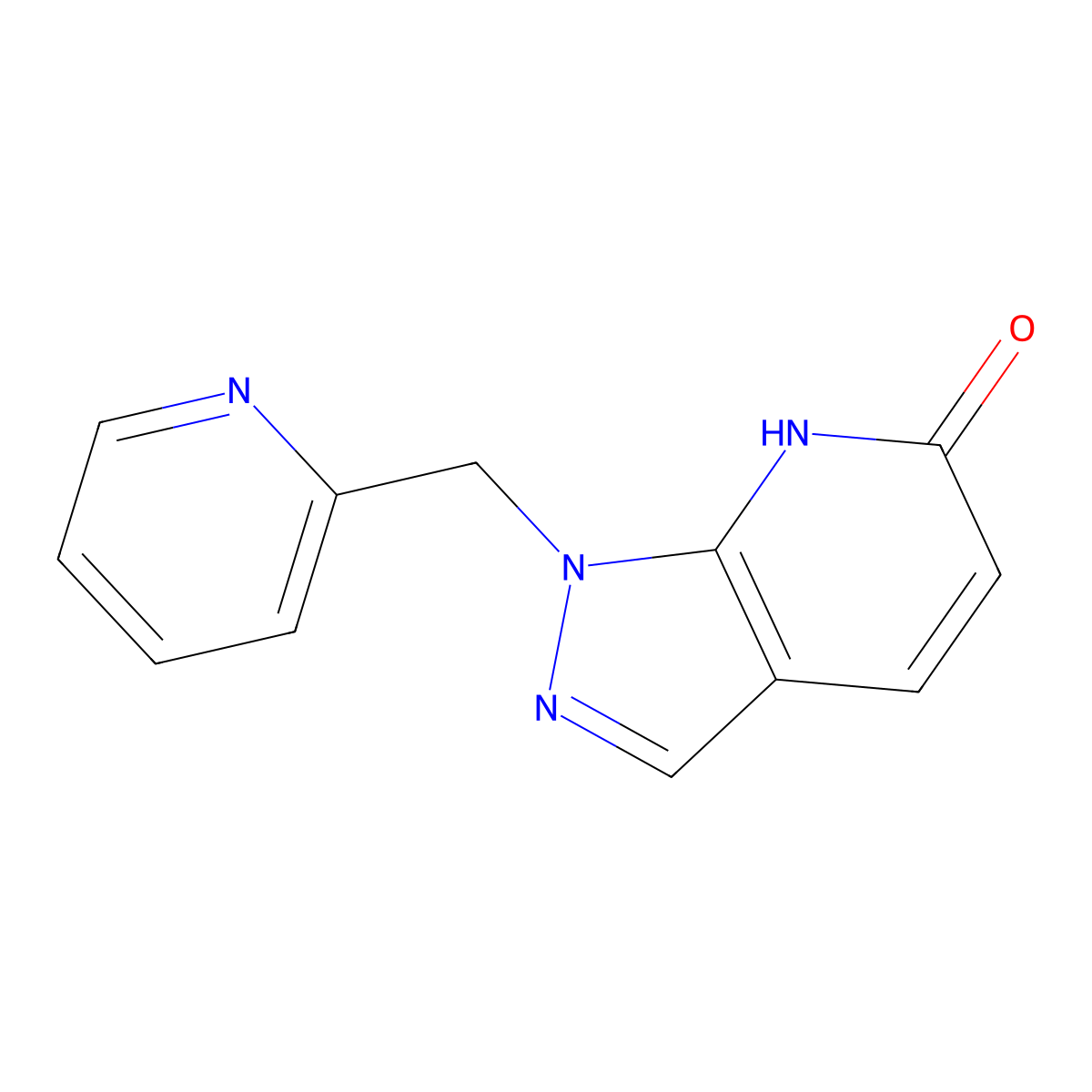1-(Pyridin-2-ylmethyl)-1H-pyrazolo[3,4-b]pyridin-6(7H)-one molecular structure, CAS 1437485-32-9