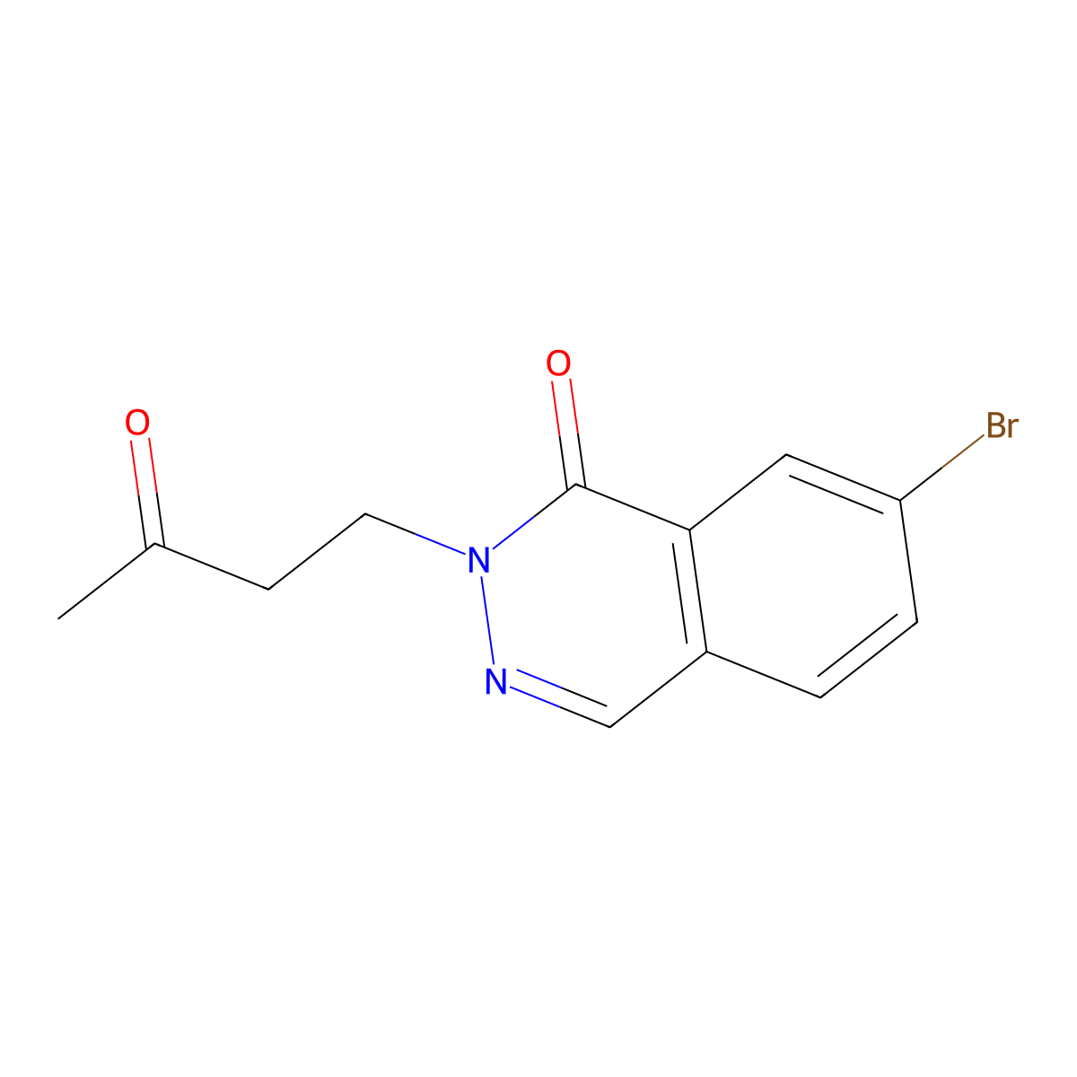 7-Bromo-2-(3-oxobutyl)phthalazin-1(2H)-one molecular structure, CAS 1437485-87-4