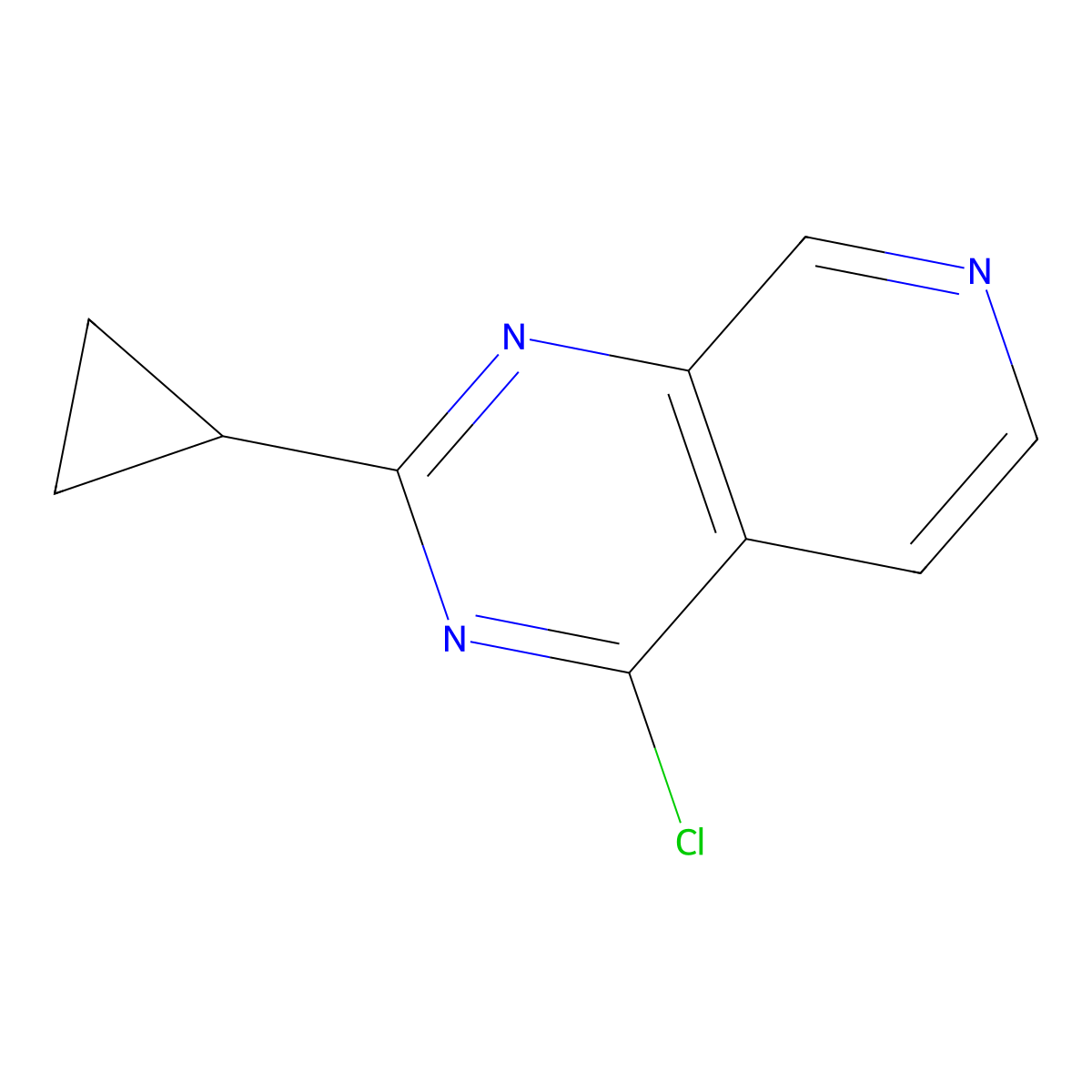 4-Chloro-2-cyclopropylpyrido[3,4-d]pyrimidine molecular structure, CAS 1437485-88-5
