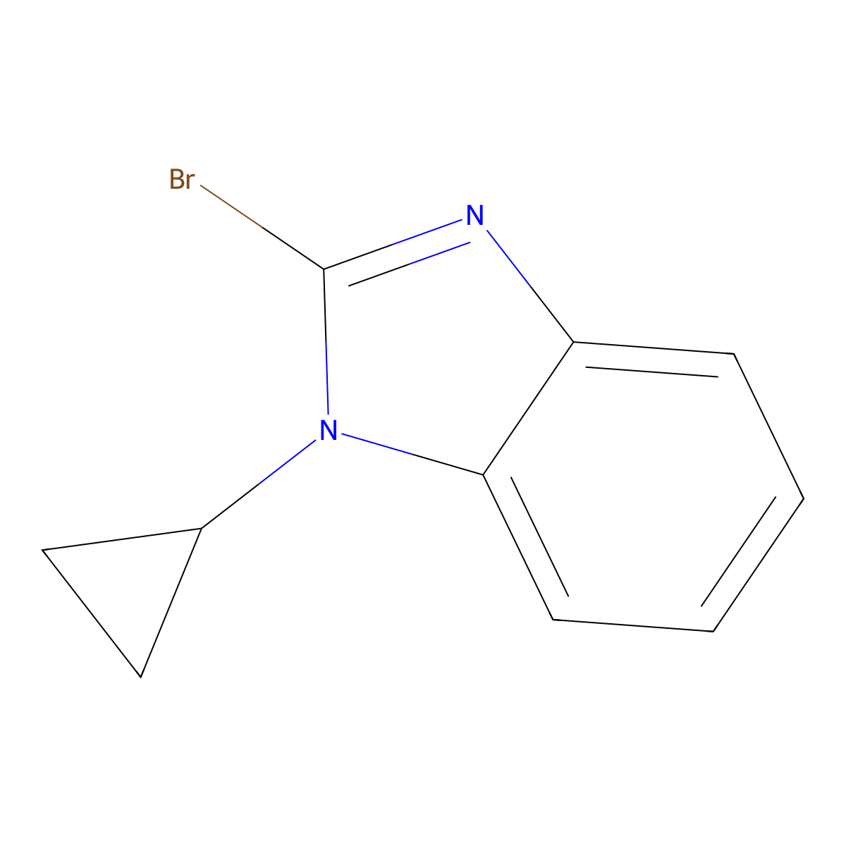 2-Bromo-1-cyclopropyl-1H-benzo[d]imidazole molecular structure, CAS 1437486-17-3
