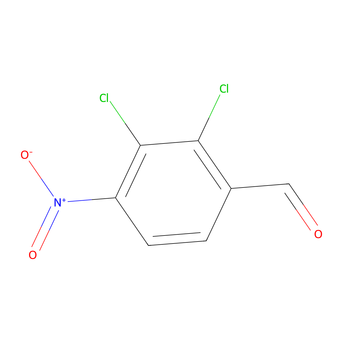 2,3-Dichloro-4-nitrobenzaldehyde molecular structure, CAS 1437548-44-1