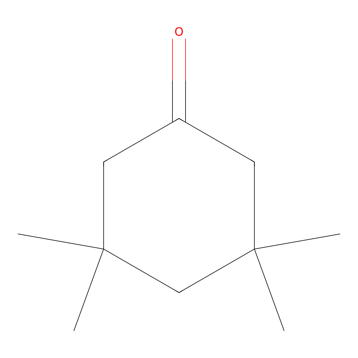 3,3,5,5-Tetramethylcyclohexanone molecular structure, CAS 14376-79-5