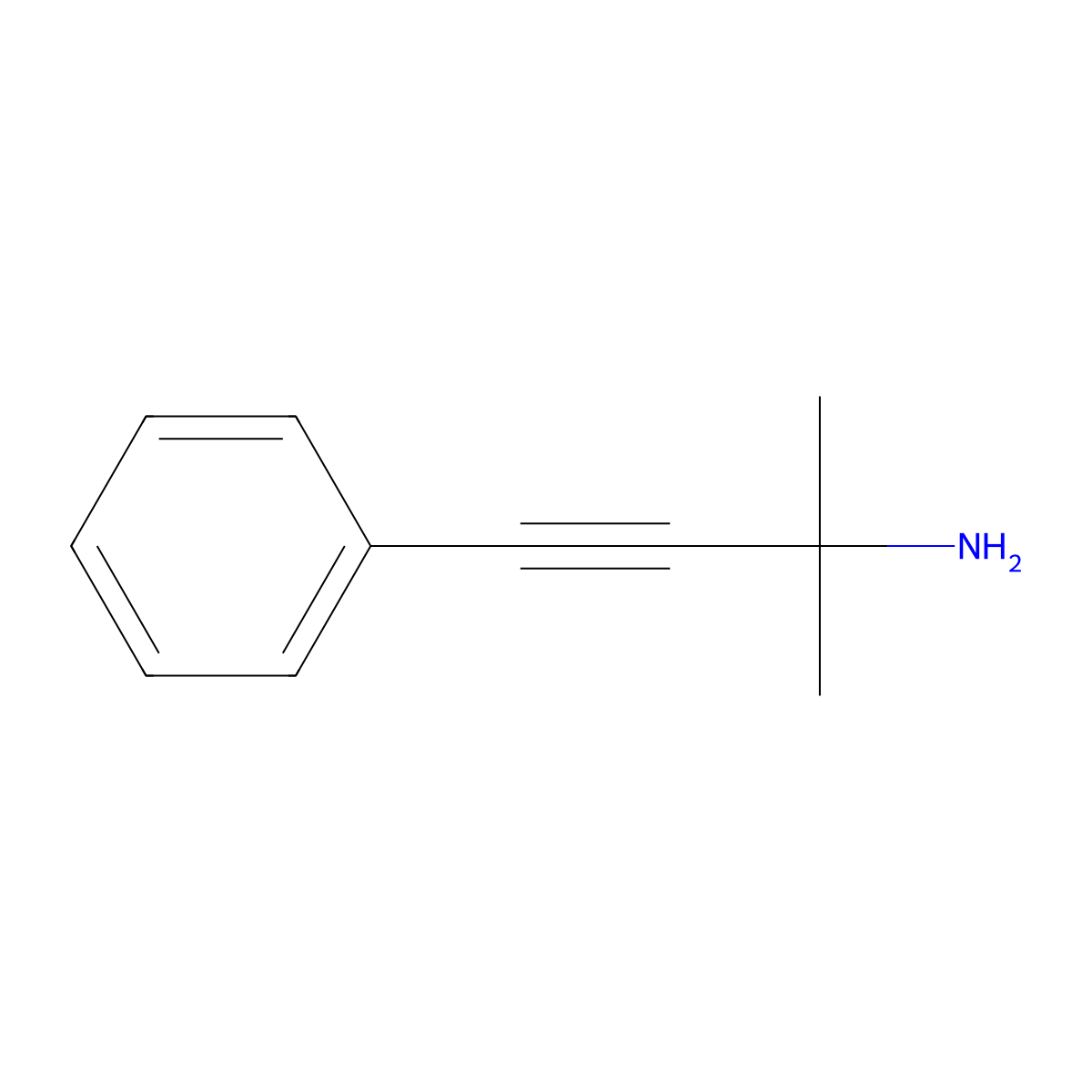 2-Methyl-4-phenylbut-3-yn-2-amine molecular structure, CAS 143767-97-9