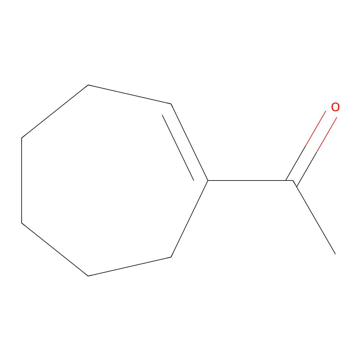 1-(1-Cyclohepten-1-yl)ethanone molecular structure, CAS 14377-11-8