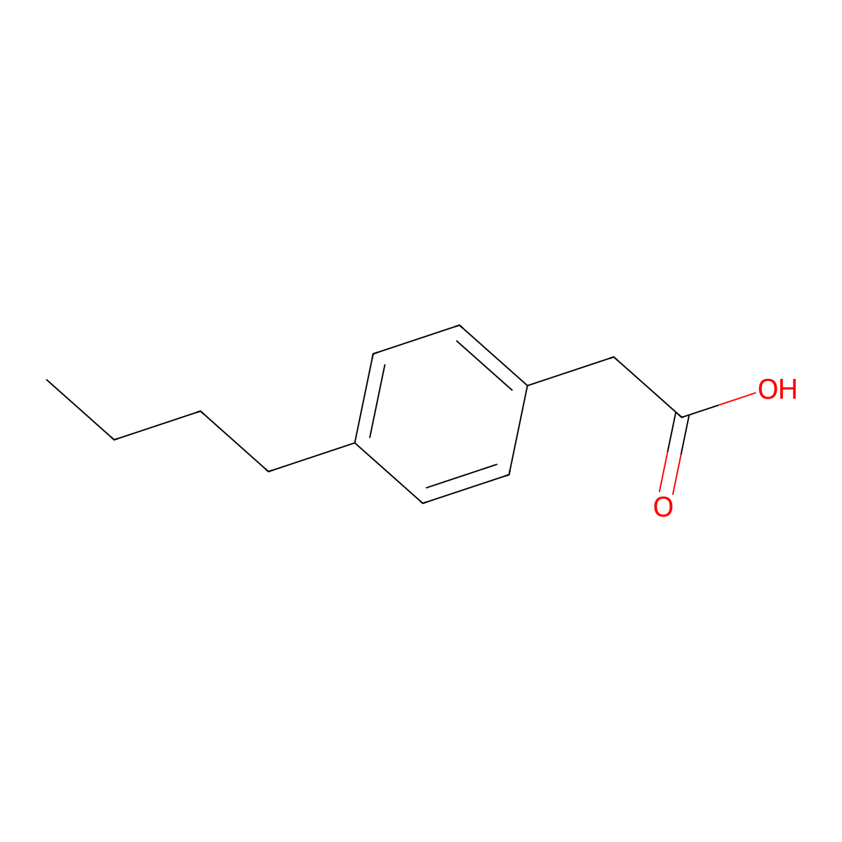 2-(4-Butylphenyl)acetic acid molecular structure, CAS 14377-19-6