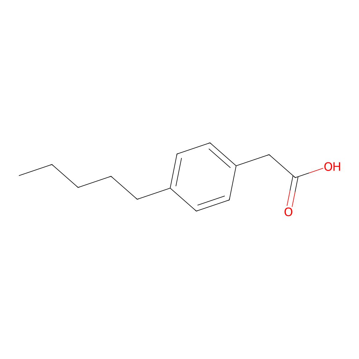 4-n-Pentylphenylacetic acid molecular structure, CAS 14377-21-0
