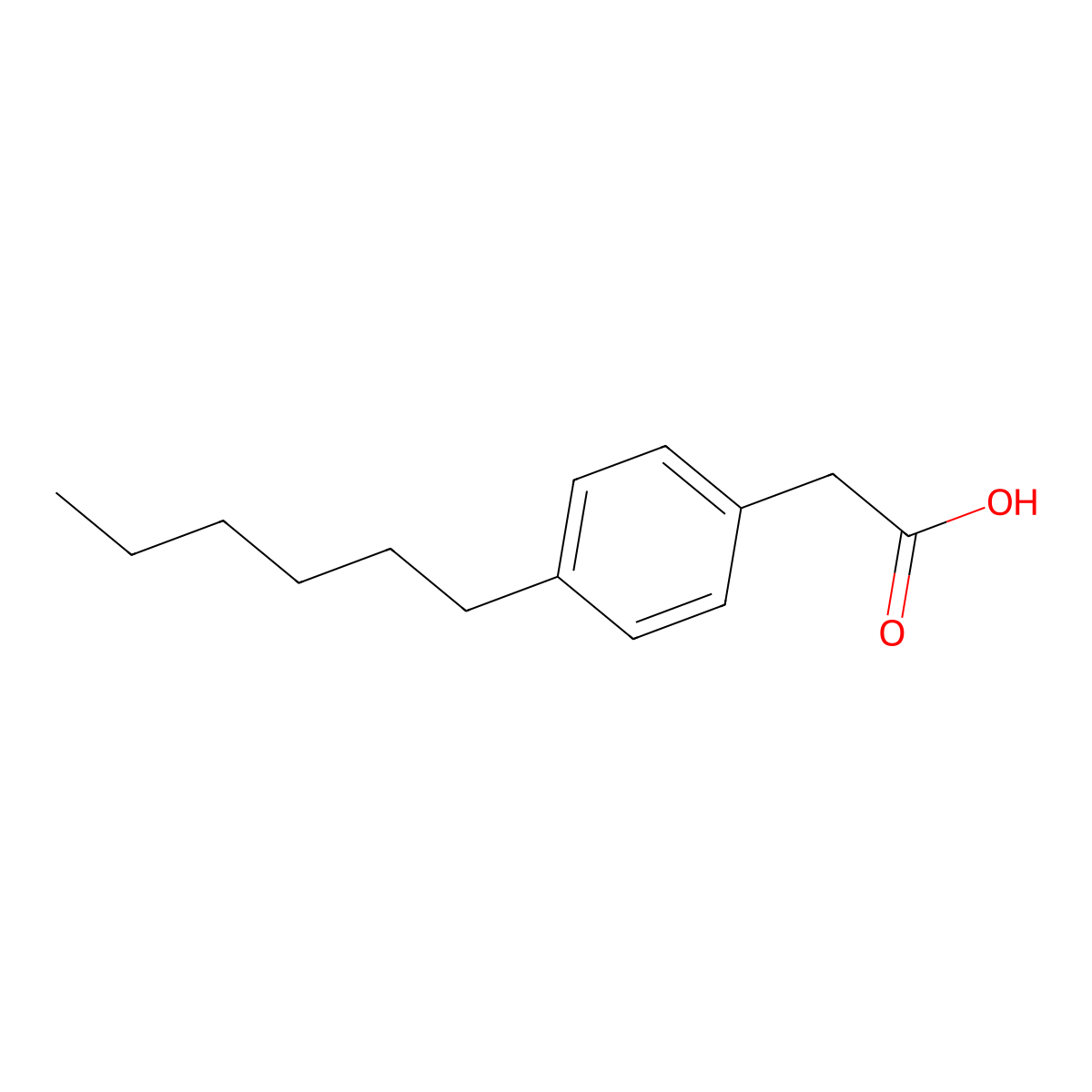 2-(4-Hexylphenyl)acetic acid molecular structure, CAS 14377-22-1