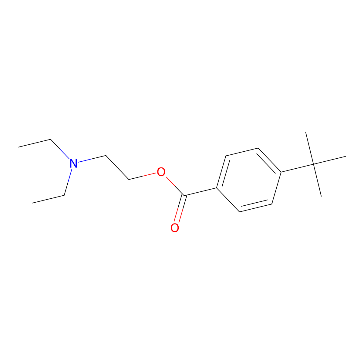 2-(Diethylamino)ethyl 4-tert-butylbenzoate molecular structure, CAS 14377-38-9