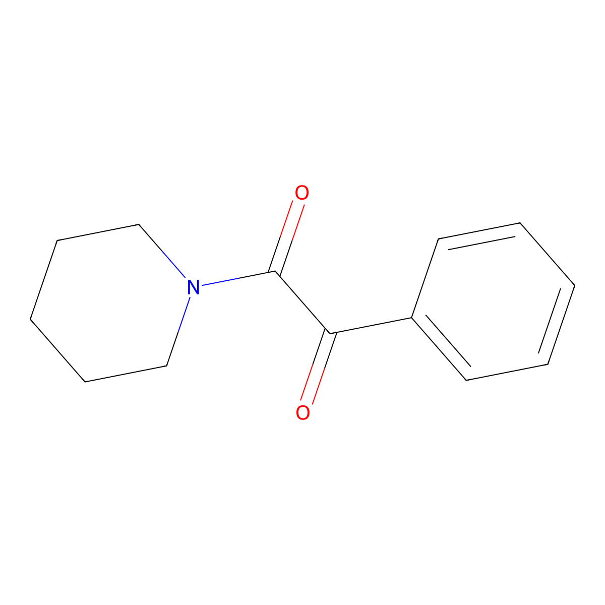1-Phenyl-2-(piperidin-1-yl)ethane-1,2-dione molecular structure, CAS 14377-63-0