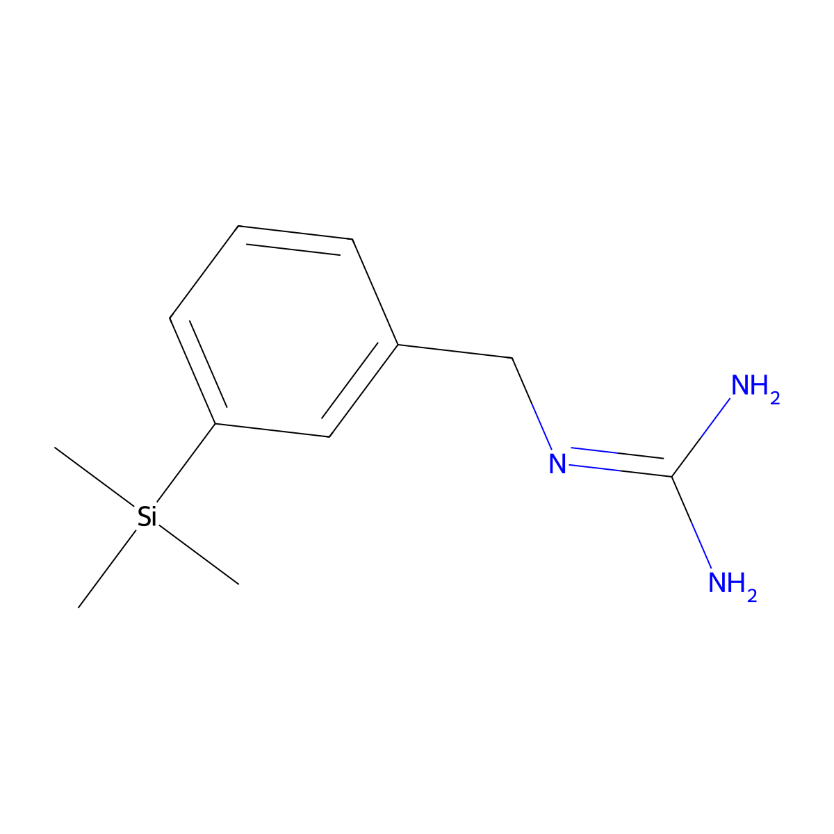 3-Trimethylsilylbenzylguanidine molecular structure, CAS 143773-92-6