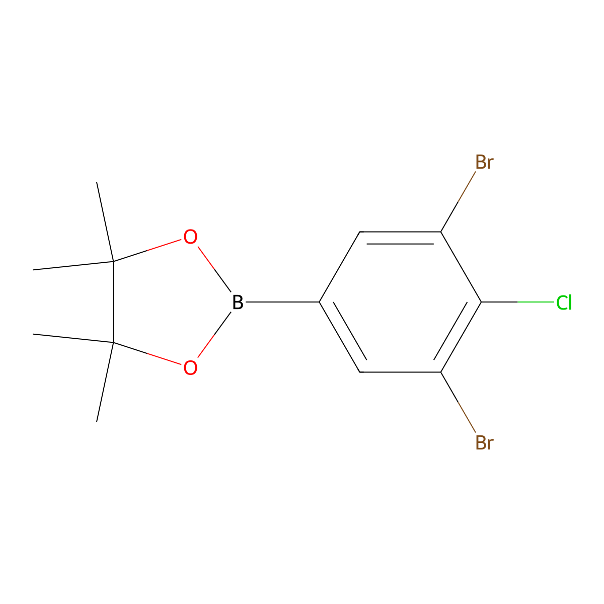 2-(3,5-Dibromo-4-chlorophenyl)-4,4,5,5-tetramethyl-1,3,2-dioxaborolane molecular structure, CAS 1437779-90-2