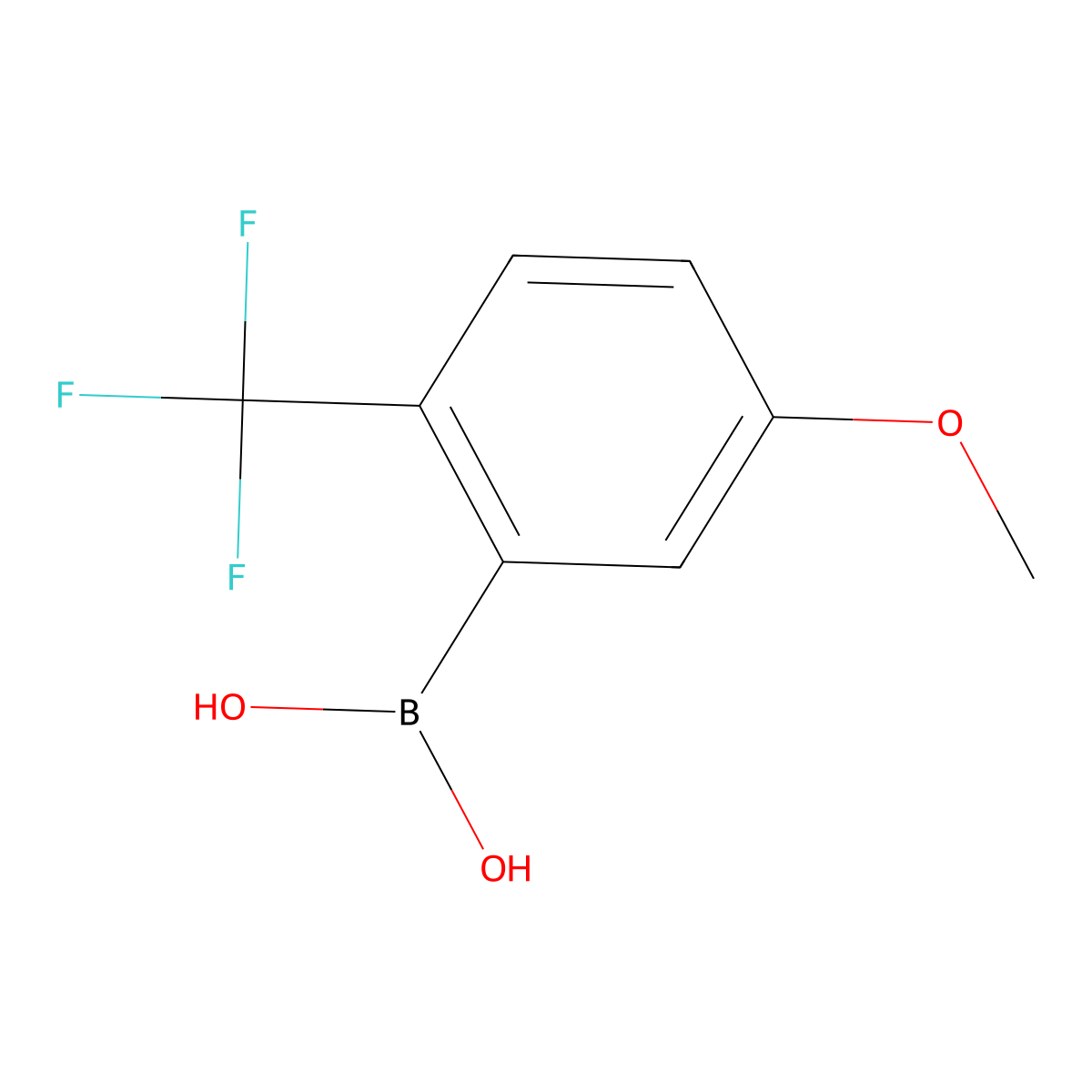 5-Methoxy-2-(trifluoromethyl)phenylboronic acid molecular structure, CAS 1437787-72-8