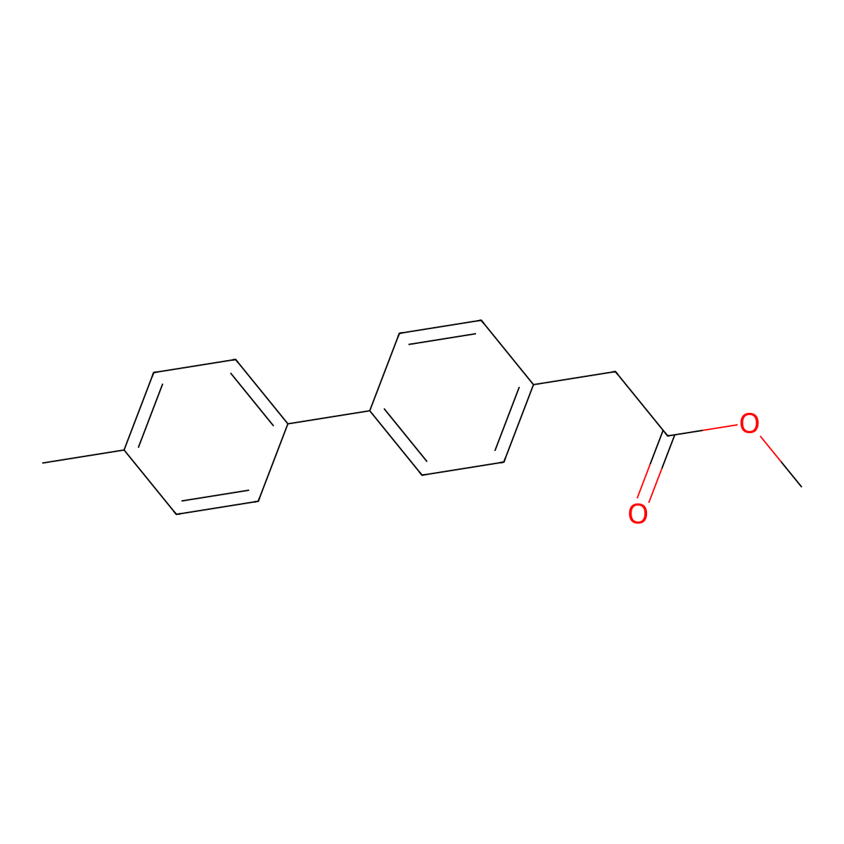 Methyl 2-[4-(4-methylphenyl)phenyl]acetate molecular structure, CAS 1437789-26-8