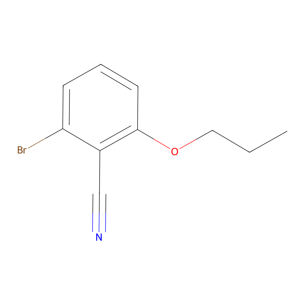 2-Bromo-6-propoxybenzonitrile molecular structure, CAS 1437794-45-0