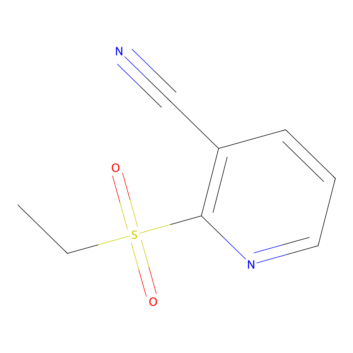 2-(Ethylsulfonyl)nicotinonitrile molecular structure, CAS 1437794-55-2