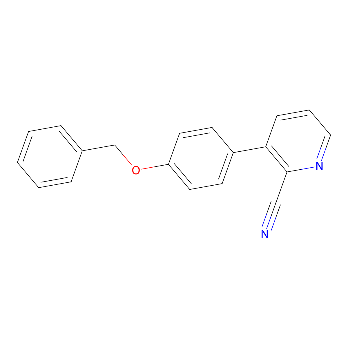3-[4-(Benzyloxy)phenyl]pyridine-2-carbonitrile molecular structure, CAS 1437794-60-9