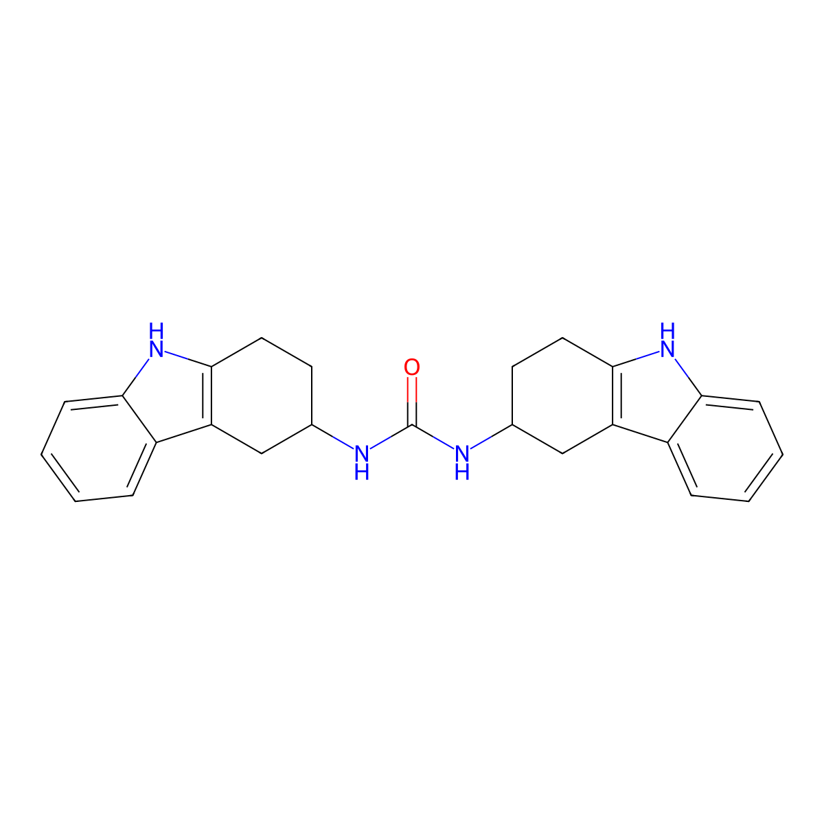 1,3-Bis(2,3,4,9-tetrahydro-1H-carbazol-3-yl)urea molecular structure, CAS 1437794-63-2