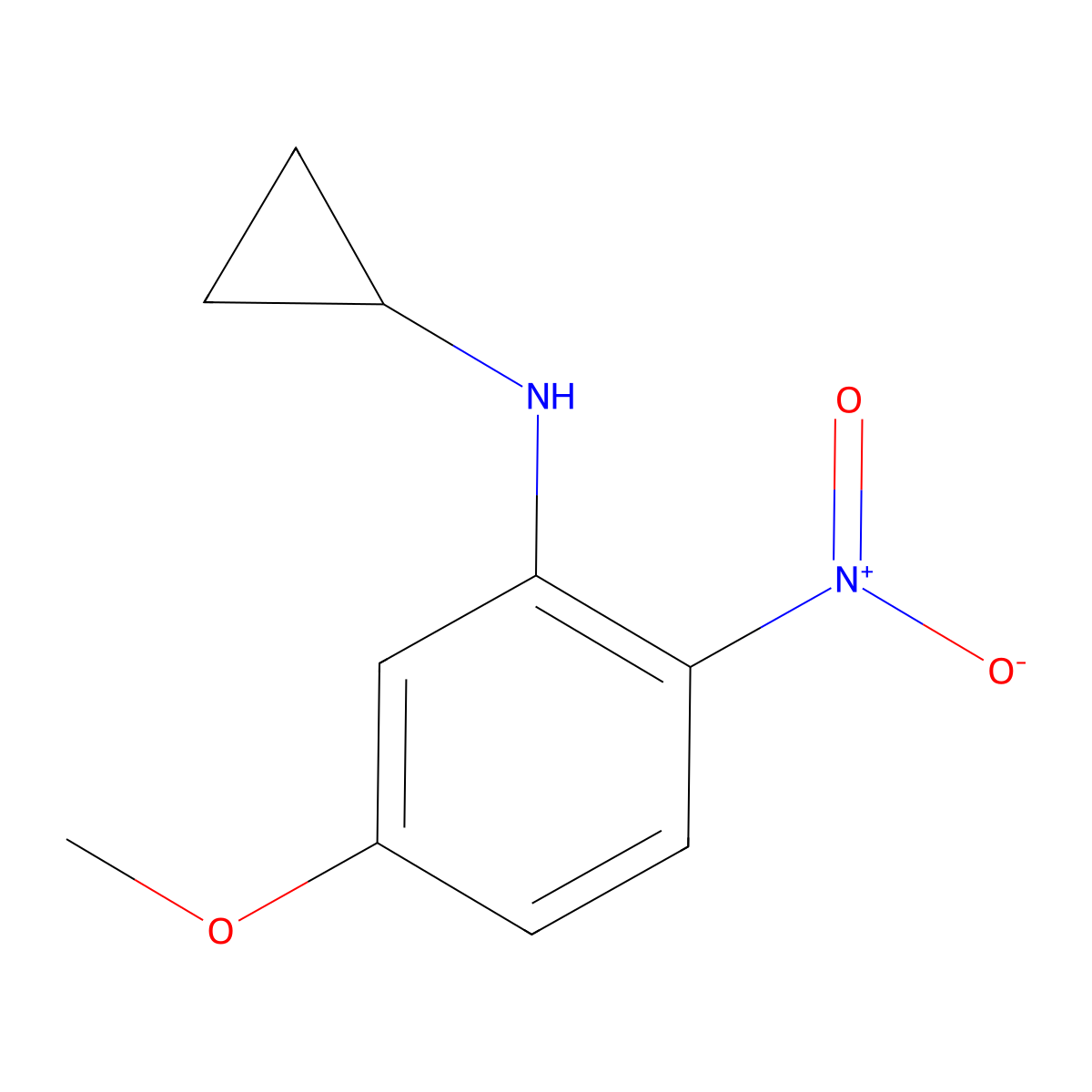 N-Cyclopropyl-5-methoxy-2-nitroaniline molecular structure, CAS 1437794-70-1