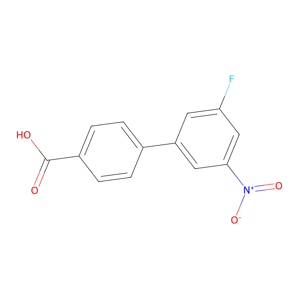 4-(3-Fluoro-5-nitrophenyl)benzoic acid molecular structure, CAS 1437794-79-0