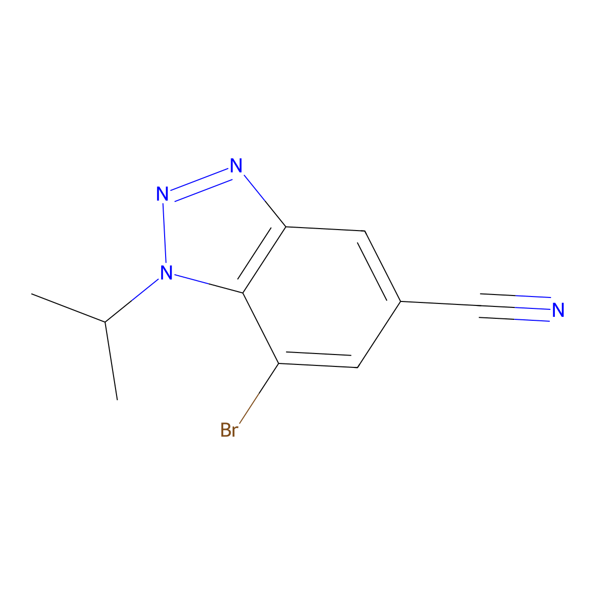 7-Bromo-1-isopropylbenzotriazole-5-carbonitrile molecular structure, CAS 1437794-89-2