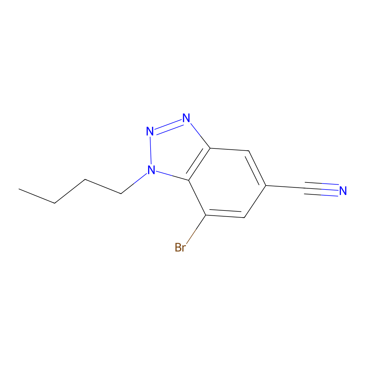 7-Bromo-1-butyl-1,2,3-benzotriazole-5-carbonitrile molecular structure, CAS 1437794-90-5