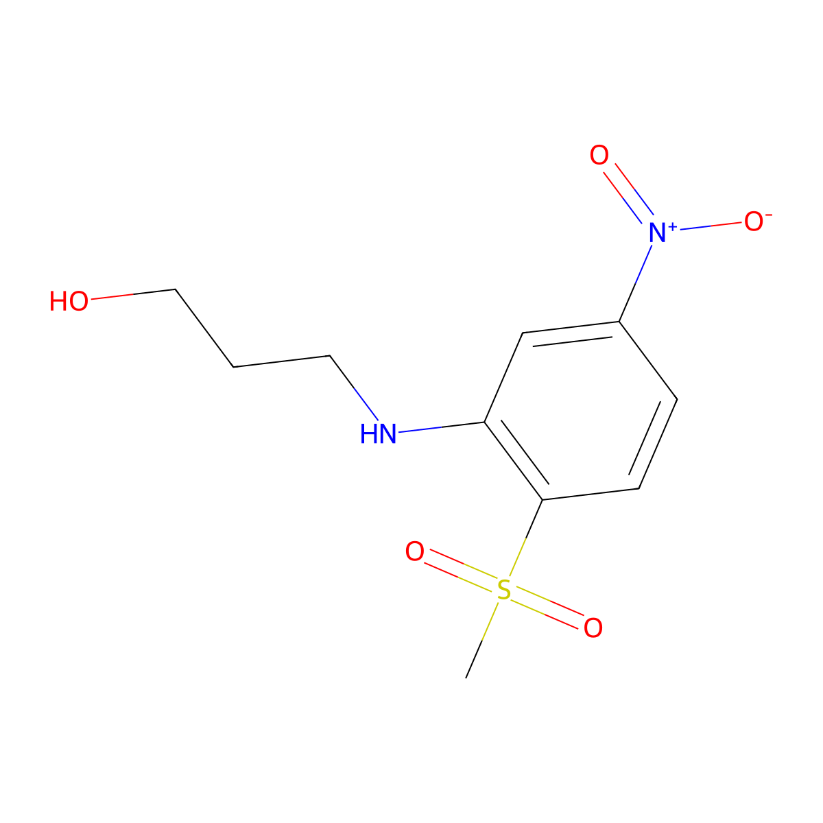 3-[(2-Methanesulfonyl-5-nitrophenyl)amino]propan-1-ol molecular structure, CAS 1437795-14-6