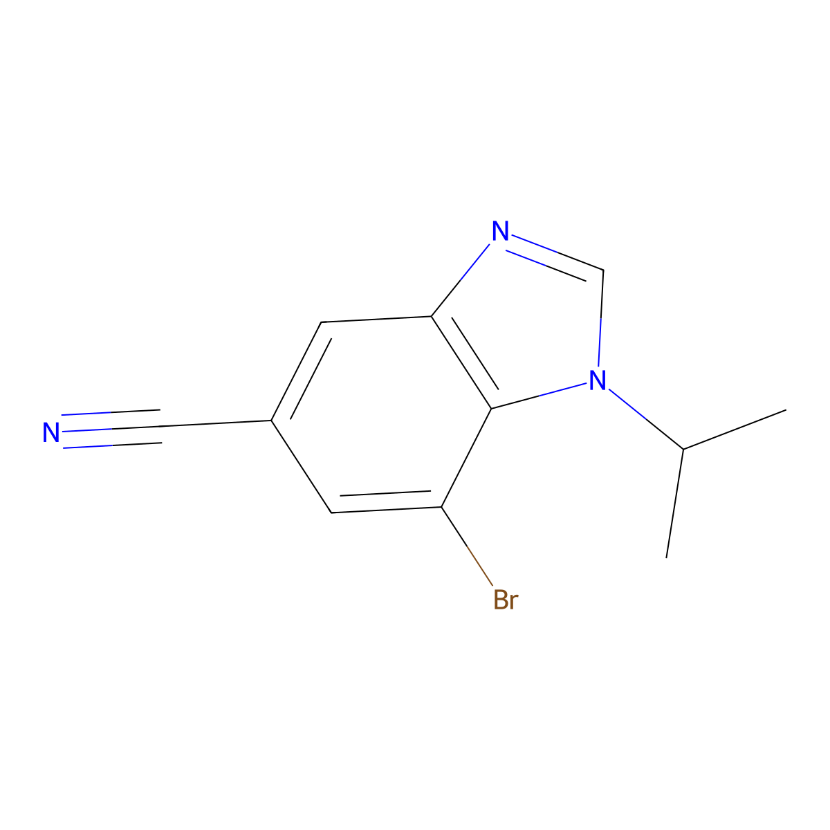 7-Bromo-5-cyano-1-isopropylbenzimidazole molecular structure, CAS 1437795-16-8