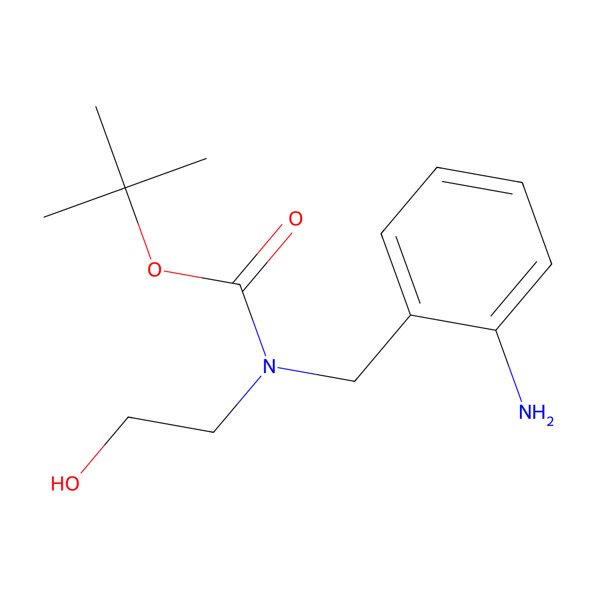 N-BOC-N-(2-Aminobenzyl)-2-hydroxyethylamine molecular structure, CAS 1437795-18-0