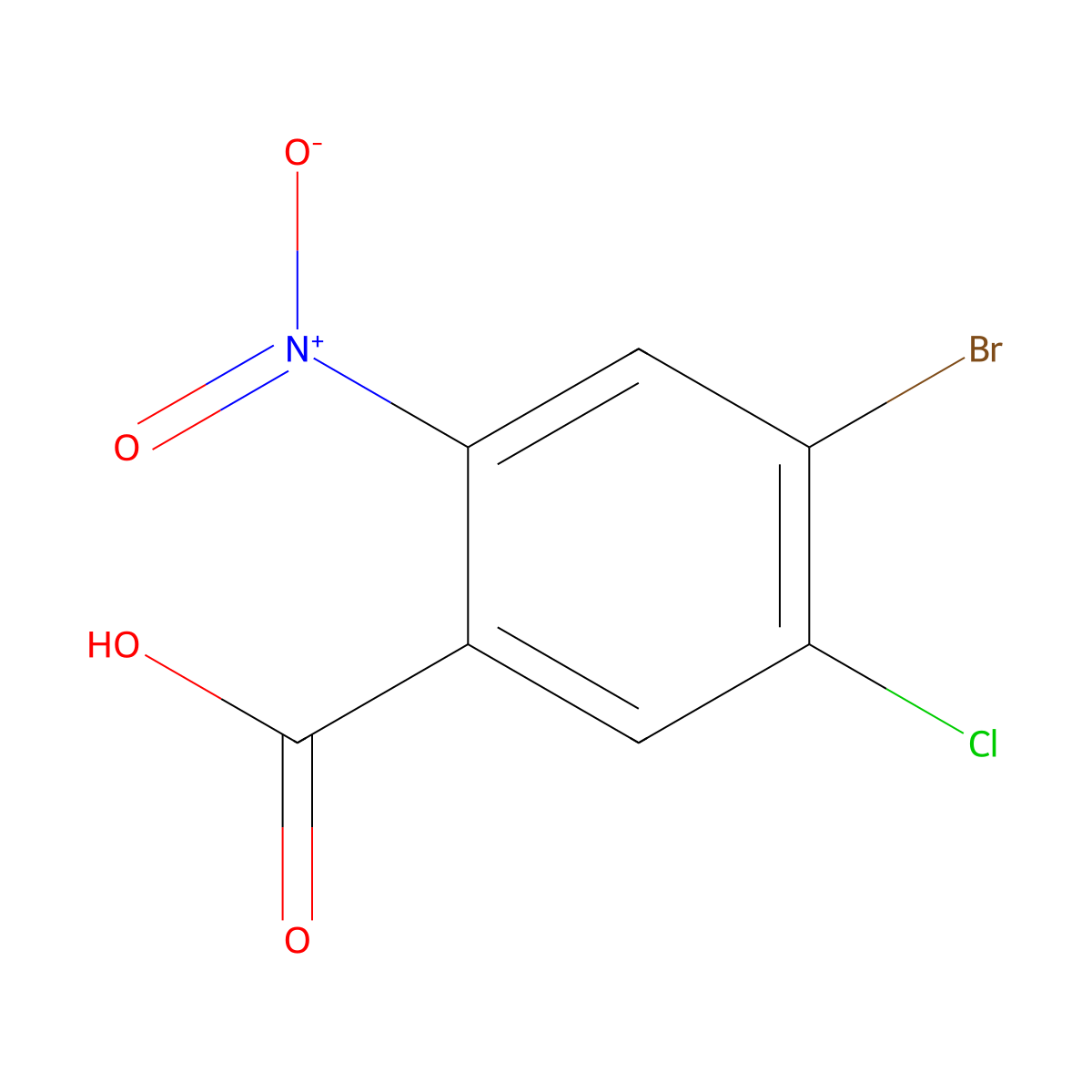 4-Bromo-5-chloro-2-nitrobenzoic acid molecular structure, CAS 1437795-19-1