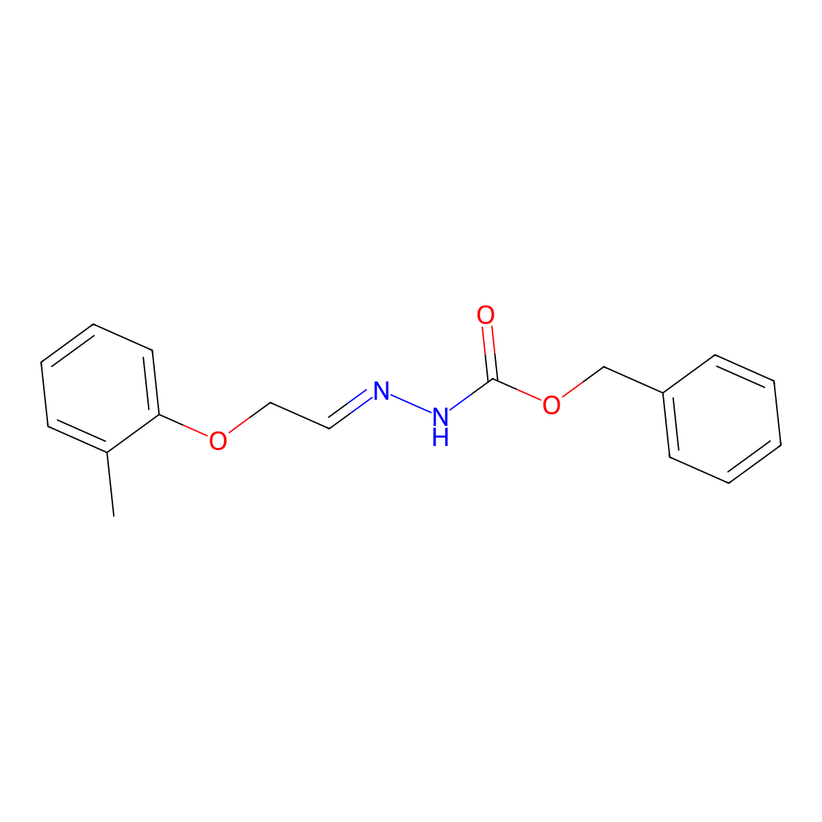 (E)-Benzyl 2-(2-(O-tolyloxy)ethylidene)hydrazinecarboxylate molecular structure, CAS 1437796-63-8