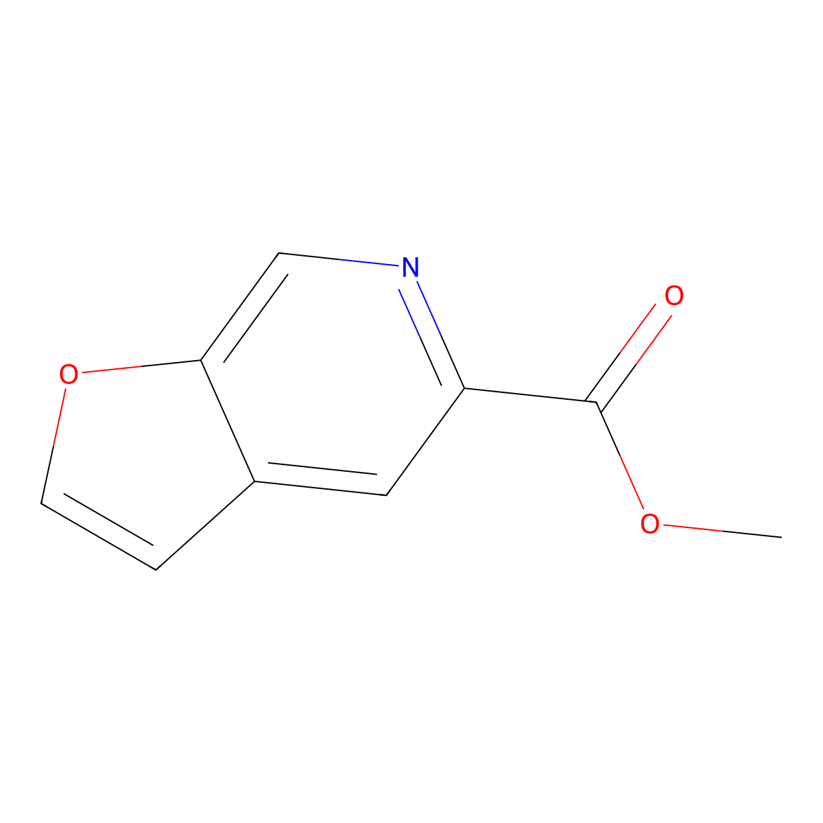 Methyl furo[2,3-c]pyridine-5-carboxylate molecular structure, CAS 1437799-92-2