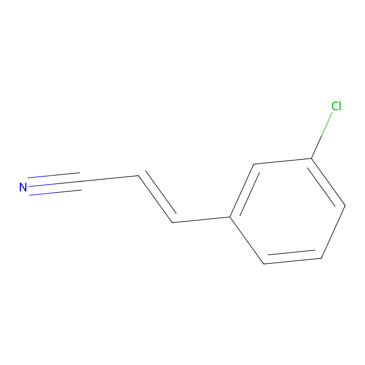 3-Chlorocinnamonitrile molecular structure, CAS 14378-03-1