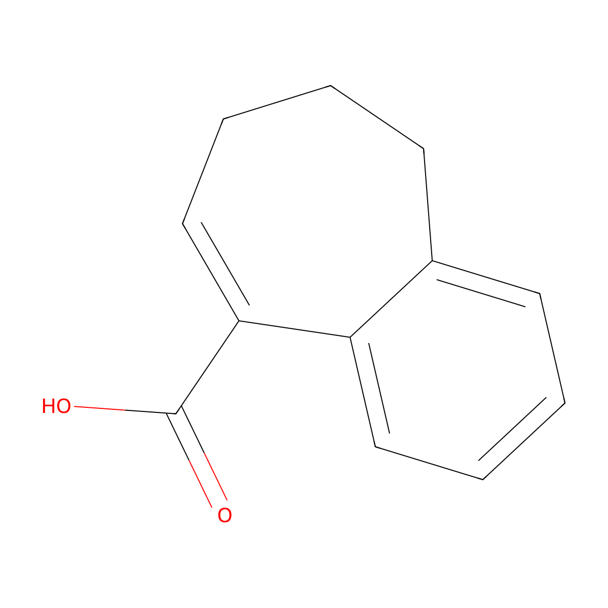 8,9-dihydro-7H-benzo[7]annulene-5-carboxylic acid molecular structure, CAS 14378-58-6