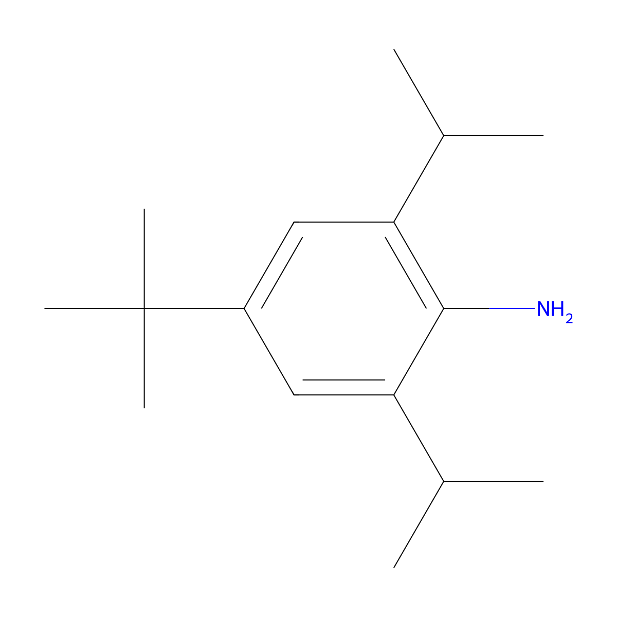 4-tert-Butyl-2,6-di(propan-2-yl)aniline molecular structure, CAS 143783-78-2