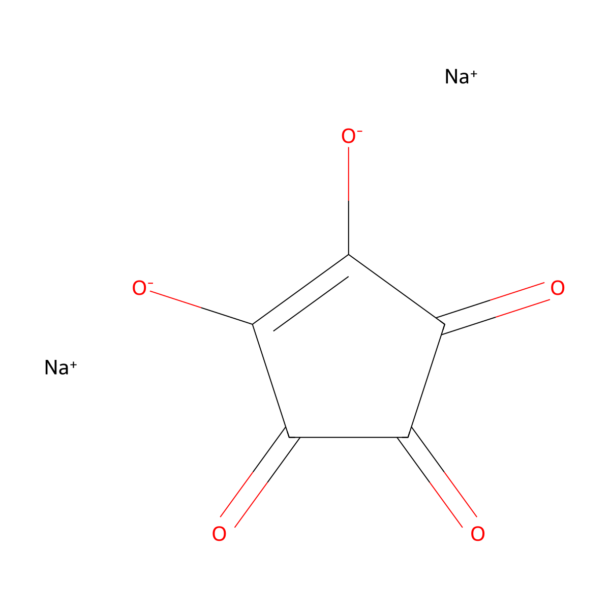 croconic acid disodium salt molecular structure, CAS 14379-00-1