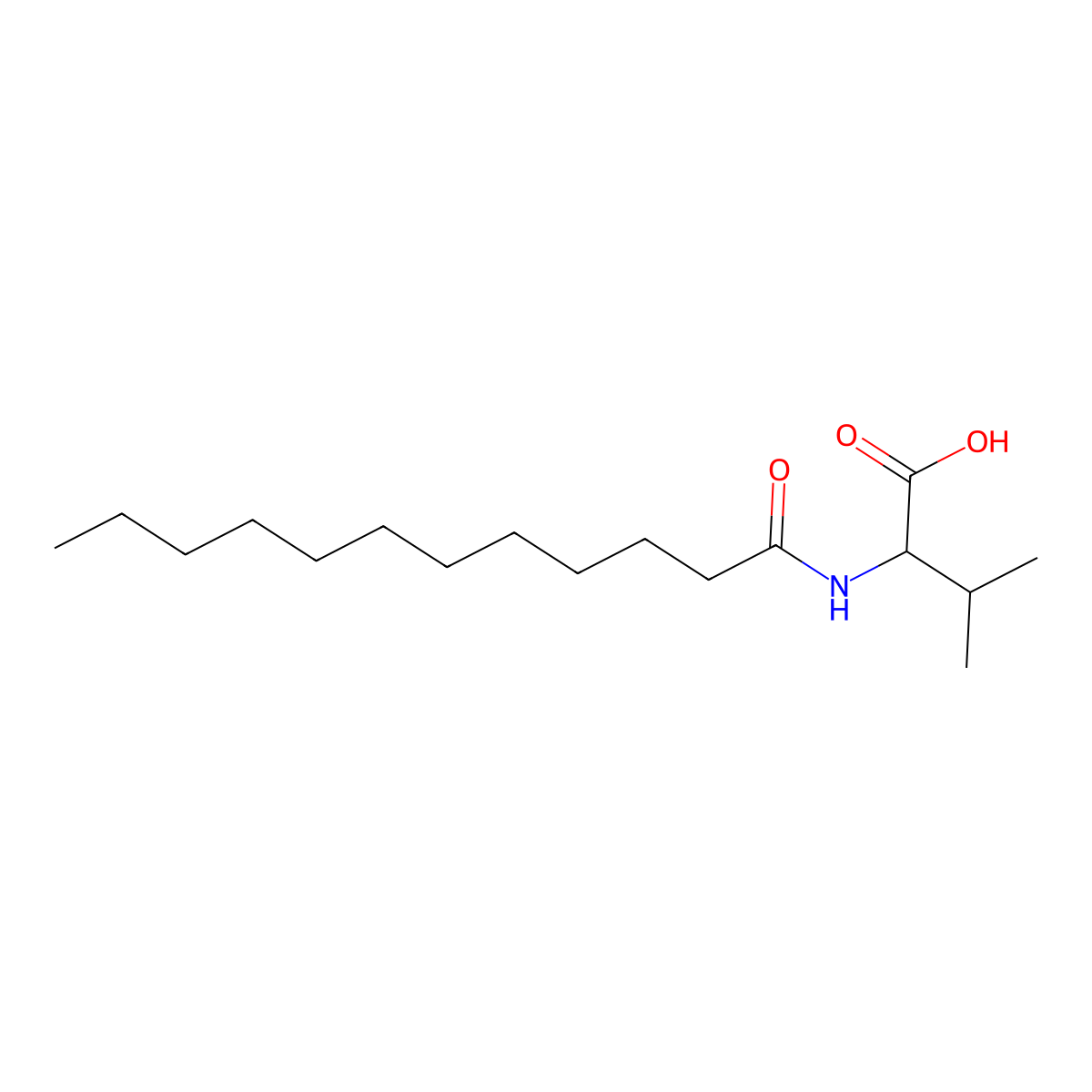 N-(1-Oxododecyl)-L-valine molecular structure, CAS 14379-28-3
