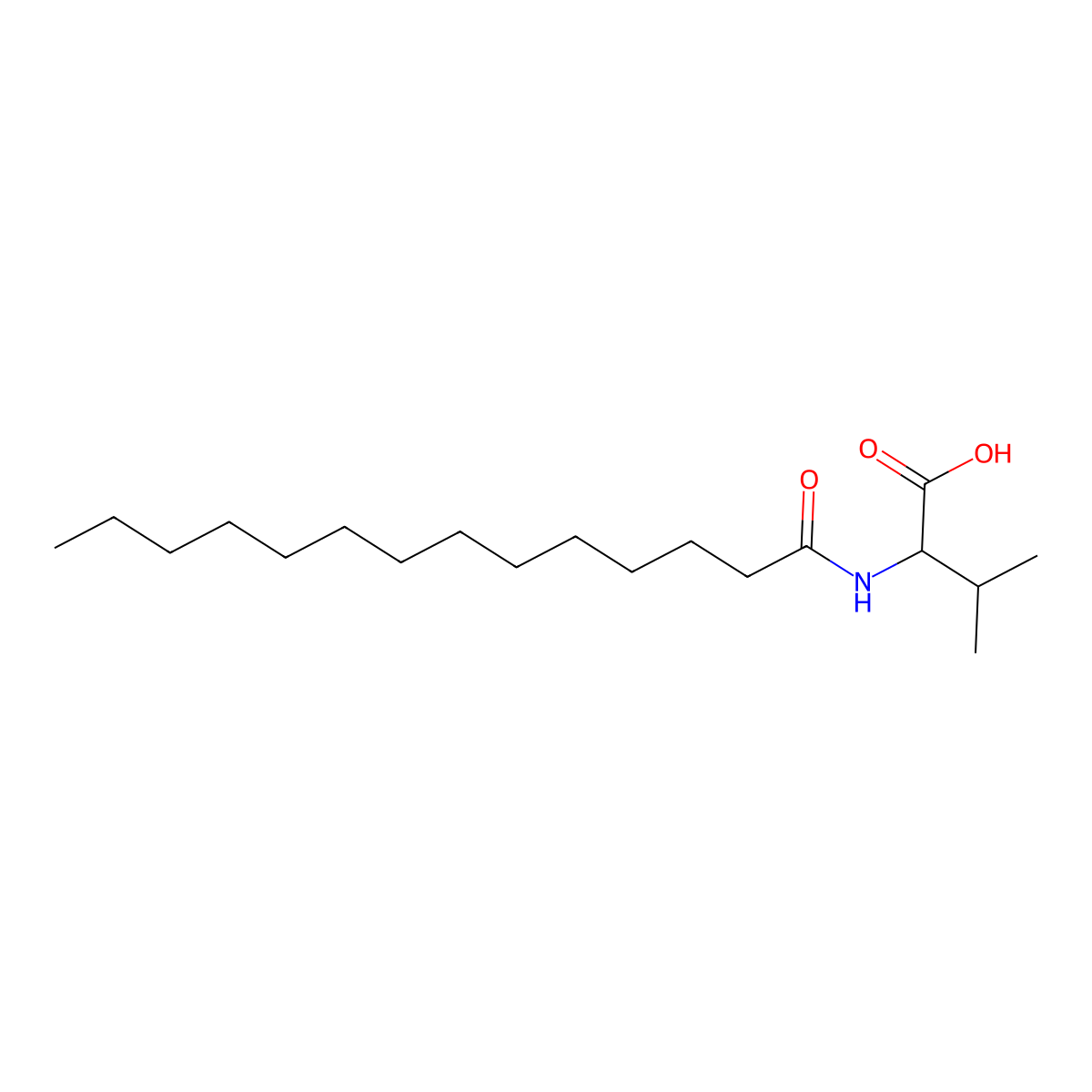 N-Tetradecanoyl-Valine molecular structure, CAS 14379-30-7