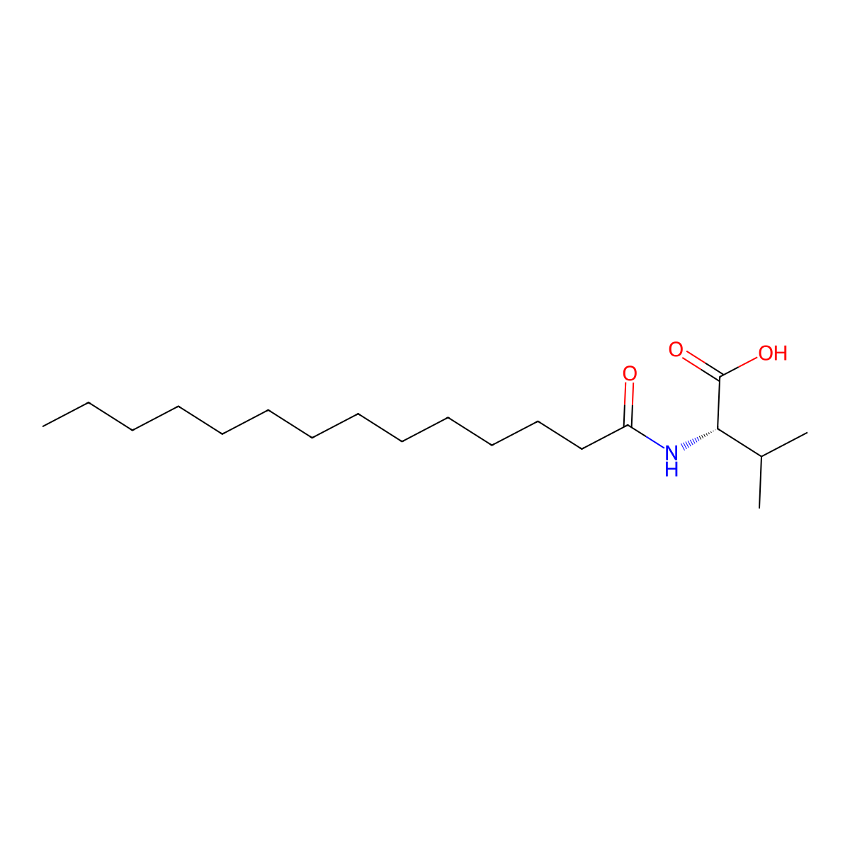 N-Tetradecanoyl-Valine molecular structure, CAS 14379-30-7