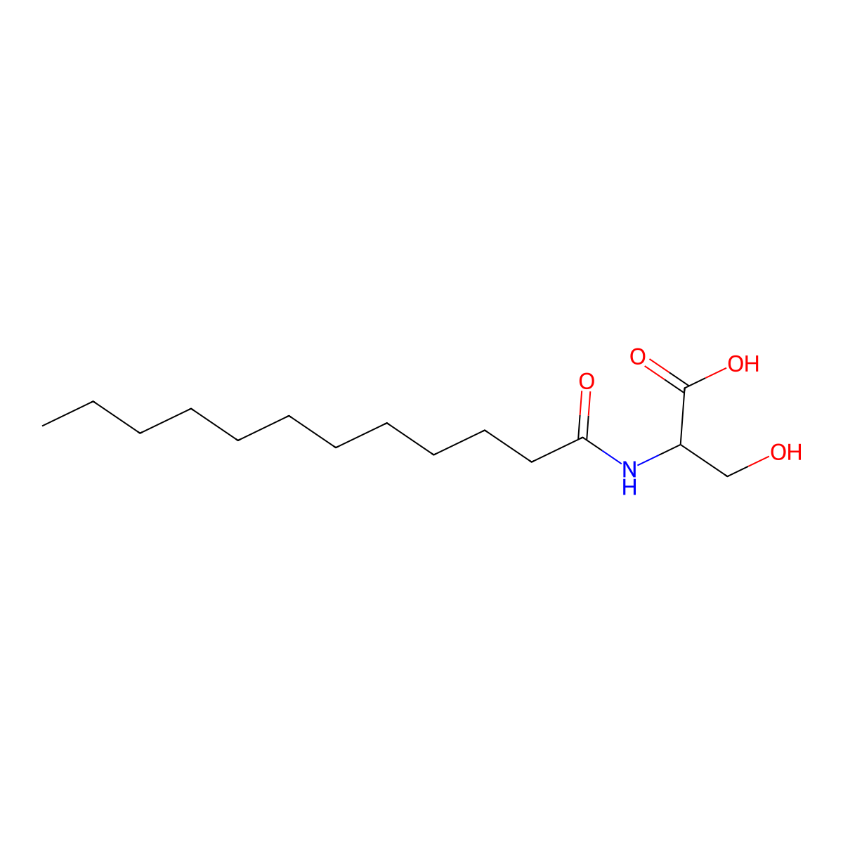 N-dodecanoyl-L-serine molecular structure, CAS 14379-56-7