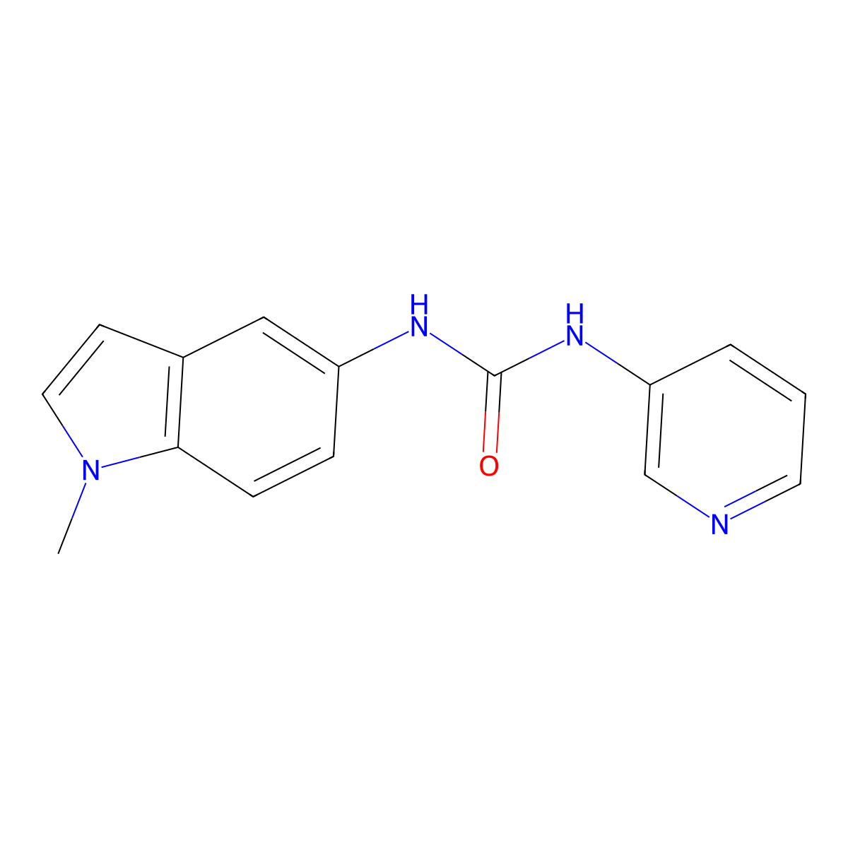 N-(1-Methyl-1H-indol-5-yl)-N'-3-pyridinylurea molecular structure, CAS 143797-63-1