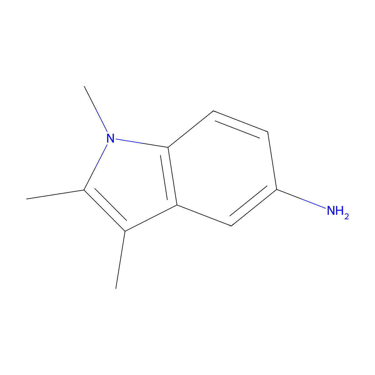 1,2,3-Trimethyl-1H-indol-5-ylamine molecular structure, CAS 143797-94-8