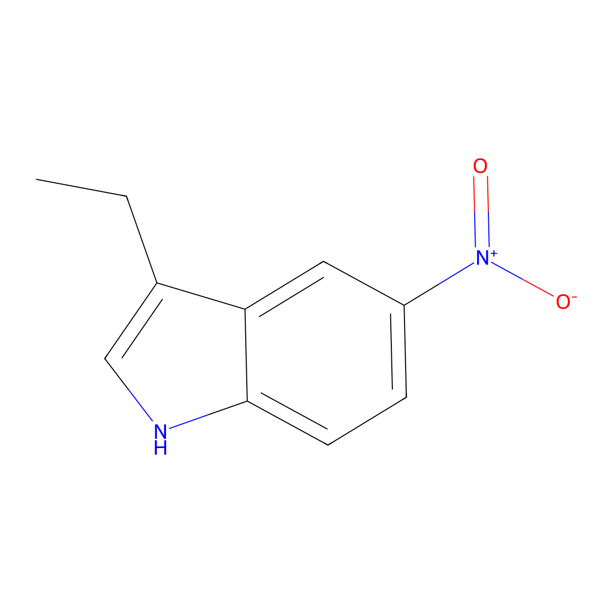 3-ethyl-5-nitro-1H-indole molecular structure, CAS 143798-10-1