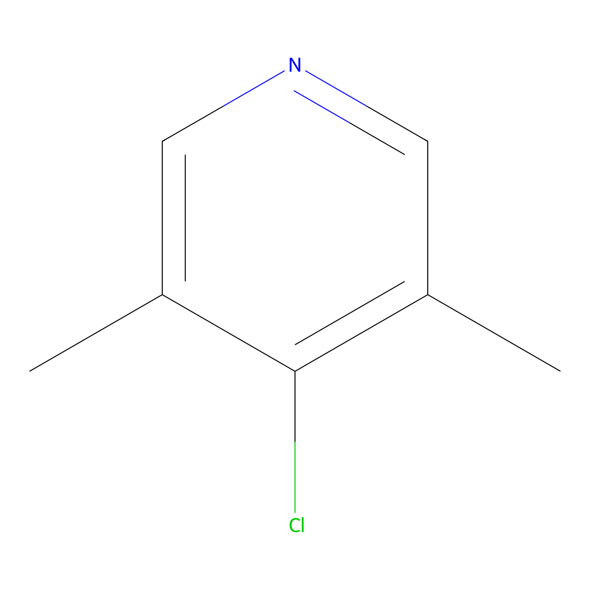 4-Chloro-3,5-dimethylpyridine molecular structure, CAS 143798-73-6