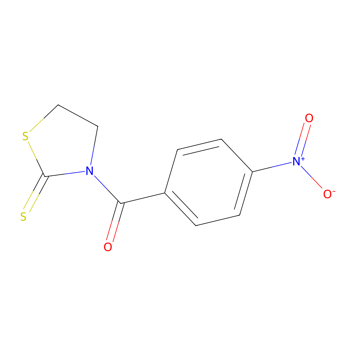3-(4-Nitrobenzoyl)-1,3-thiazolidine-2-thione molecular structure, CAS 1438-01-3