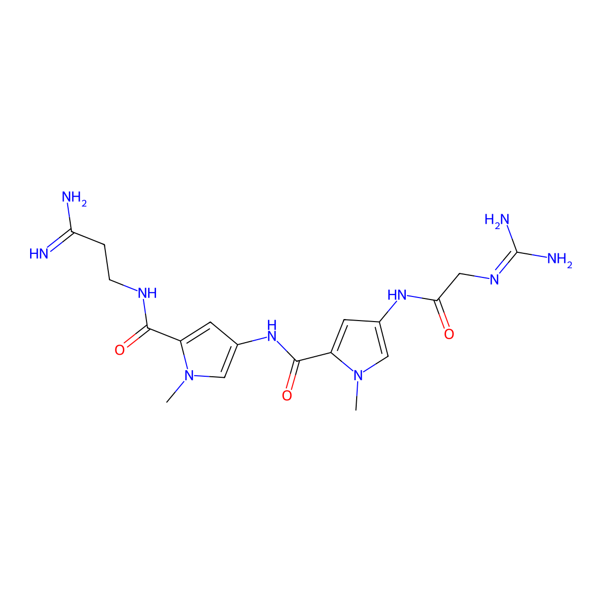 Netropsin molecular structure, CAS 1438-30-8