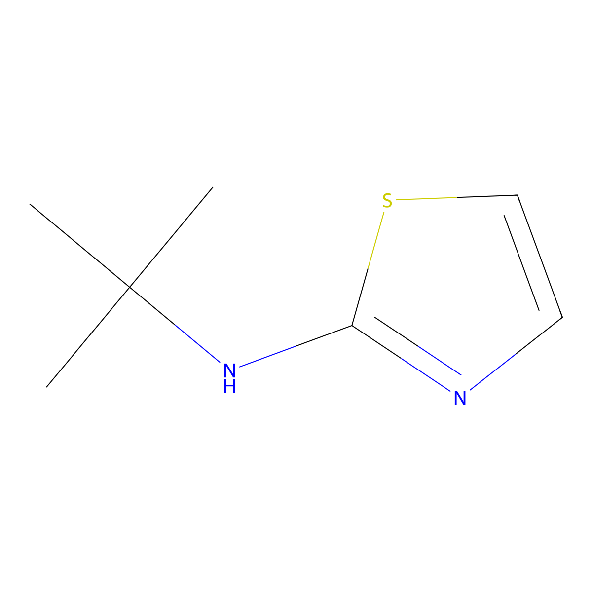 N-tert-butyl-1,3-thiazol-2-amine molecular structure, CAS 1438-46-6